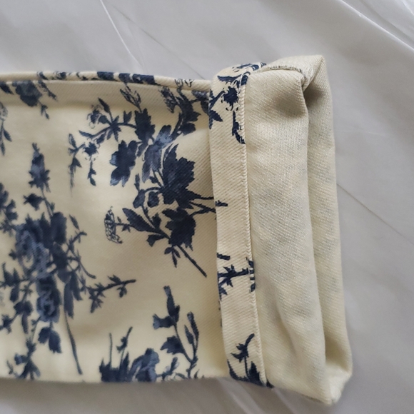 CAMBRIDGE New MOM Jeans Floral Print Ivory Blue Denim 100% Cotton NWT WomensπHP - Picture 14 of 14